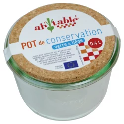 Konservenglas 400ml mit Korkdeckel - ah table !