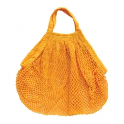 Einkaufsnetz mit kurzen Henkeln gelb aus Bio-Baumwolle - ah table !