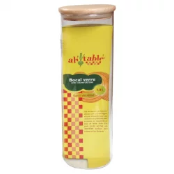 Glasbehälter 1,8l mit Holzdeckel - 1 Stück - ah table !