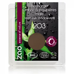 Nachfüller BIO-Lidschatten matt N°203 Dunkelbraun - 3g - Zao Make-up