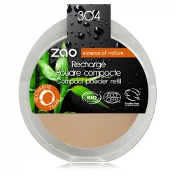 Recharge Poudre compacte BIO N°304 Cappuccino - 9g - Zao Make-up