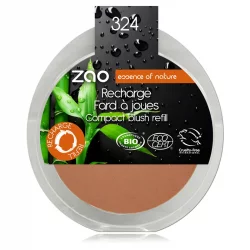 Recharge Fard à joues compact BIO N°324 Rouge brique - 9g - Zao Make-up