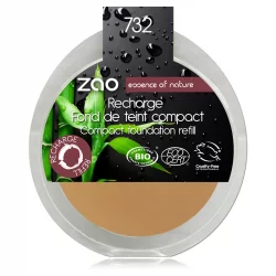 Recharge Fond de teint compact BIO N°732 Pétale de rose - 7,5g - Zao Make-up