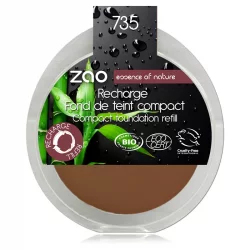 Nachfüller Kompakt-Make-up Schokolade N°735 BIO - 7,5g - Zao