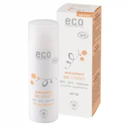 CC crème teinte claire BIO IP 50 OPC, Q10 & acide hyaluronique - 50ml - Eco Cosmetics