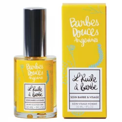 Huile de soin barbe & visage homme BIO noisette & abricot - 30ml - Douces Angevines