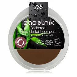 Nachfüller Kompakt-Make-up Haselnuss N°738 BIO - 6g - Zao
