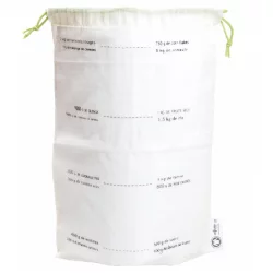 Sac gradué réutilisable en coton BIO - Taille M - 1 pièce - ah table !