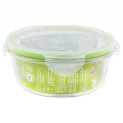 Lunch box ronde en verre avec couvercle - 980ml - Dora's