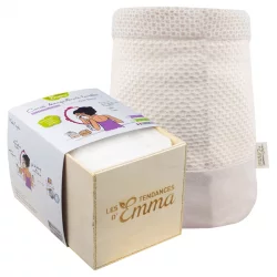 Kit Eco Belle Bois Eucalyptus écologique - 15 carrés démaquillants, boîte & filet de lavage - Les Tendances d'Emma