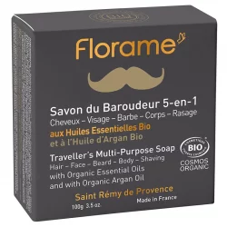 BIO-Seife für Abenteurer 5 in 1 Männer Zeder & Argan - 100g - Florame