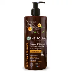 Shampooing crème cheveux secs BIO abricot & jojoba - 500ml - Centifolia
