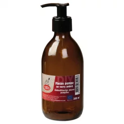 Flacon pompe en verre ambré 300ml - La droguerie écologique