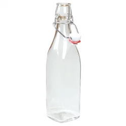 Bouteille pinte fond carré en verre 50cl avec bouchon - ah table !