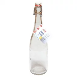 Bouteille limonade fond rond en verre 75cl avec bouchon - ah table !
