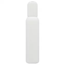 Bouteille Allround ronde en plastique blanc 200ml avec bouchon à bascule blanc - 1 pièce - Aromadis