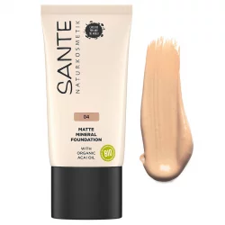 Matte BIO-Foundation-Creme N°04 Cool Fawn - 30ml - Sante