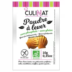 Poudre à lever BIO sans phosphate & sans gluten - 8x10g - Culinat