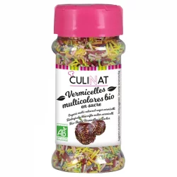 Vermicelles multicolores en sucre BIO - 60g - Culinat