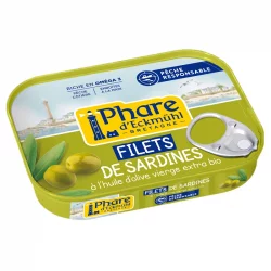 Filets de sardines à l'huile d'olive BIO - 100g - Phare d'Eckmühl