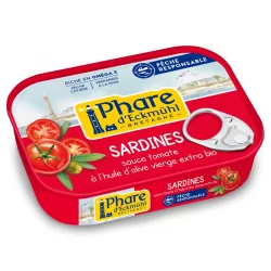 Sardinen in BIO-Tomatensauce & Olivenöl - 135g - Phare d'Eckmühl