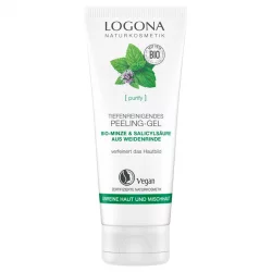 Gel gommant nettoyant BIO menthe & écorce de saule - 100ml - Logona