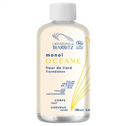 Huile de soin BIO monoï & fleur de tiaré - 100ml - Laboratoires de Biarritz