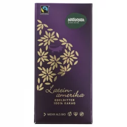 Chocolat noir 100% BIO Amérique latine - 80g - Naturata