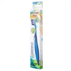 Brosse à dents à tête interchangeable Bleu Medium Nylon - Yaweco