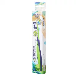 Zahnbürste mit auswechselbarem Bürstenkopf Blau-Grün Medium Nylon - 1 Stück - Yaweco