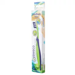 Brosse à dents à tête interchangeable Bleu-Vert Medium Nylon - Yaweco