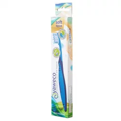 Zahnbürste mit auswechselbarem Bürstenkopf Blau Soft Nylon - 1 Stück - Yaweco
