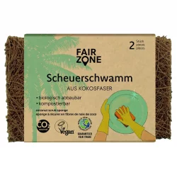 Scheuerschwamm aus Kokosfaser - 2 Stück - Fair Zone