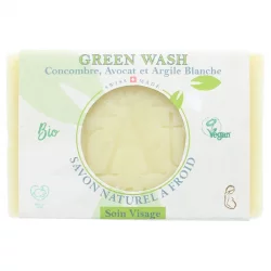 Savon BIO Green wash concombre, avocat & argile blanche - 100g - terAter