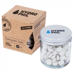 Natürliche Zahnputz Tabs Minze & Zitrone ohne Fluor - 130 Stück - Hydrophil