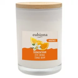 Duftkerze Orange & Vanille "Orangentraum" aus natürlichem Rapswachs - 1 Stück - Eubiona