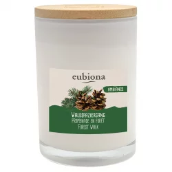 Bougie parfumée aiguille d‘épicéa "Promenade en forêt" en cire de colza naturelle - 1 pièce - Eubiona