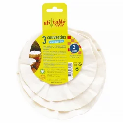 Set 3 Hauben-Deckel aus Bio-Baumwolle - 3 Grösse - 3 Stück - ah table !