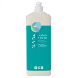 Ökologische flüssige Seife für Hände, Gesicht & Körper 7 Kräuter - 1l - Sonett﻿
