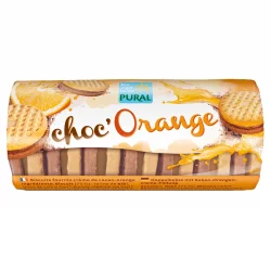 Biscuits fourrés à la crème au cacao & orange BIO - Choc'Orange - 85g - Pural