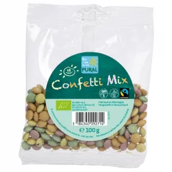 Bonbons de chocolat au lait dragéfiés BIO - Confetti Mix - 100g - Pural