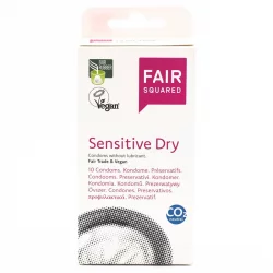 Préservatifs Sensitive Dry naturels - 10 pièces - Fair Squared