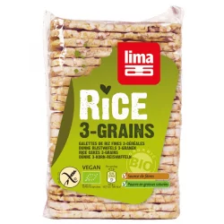 Galettes de riz 3 céréales BIO - 130g - Lima