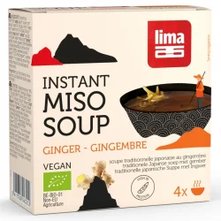 Soupe traditionnelle japonnaise au miso & gingembre BIO - 4x15g - Lima