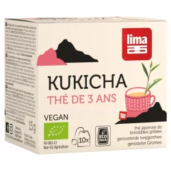 Thé vert de feuilles & brindilles grillées BIO - Kukicha - 10x1,5g - Lima