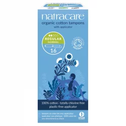 Tampons regular avec applicateur BIO flux léger-moyen - 16 pcs - Natracare
