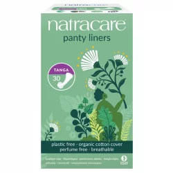 Protège-slips tanga & string avec ailettes BIO - 30 pièces - Natracare