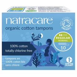Mini tampons regular sans applicateur BIO flux léger-moyen 10 pcs Natracare