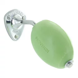 Savon rotatif vert verveine avec porte-savon chrome - 290g - Provendi