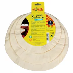 Set 3 grosse Hauben-Deckel aus Bio-Baumwolle - 3 Grösse - 3 Stück - ah table !